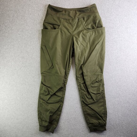 Prana Pants Womens M Green Kanab Ripstop Jogger Cargo Articulated Knees Hiking - Picture 13 of 13